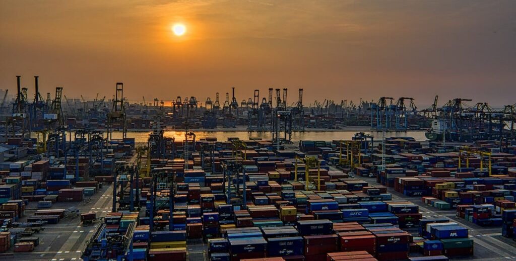 Cargo in the Port of Los Angeles awaiting customs clearance